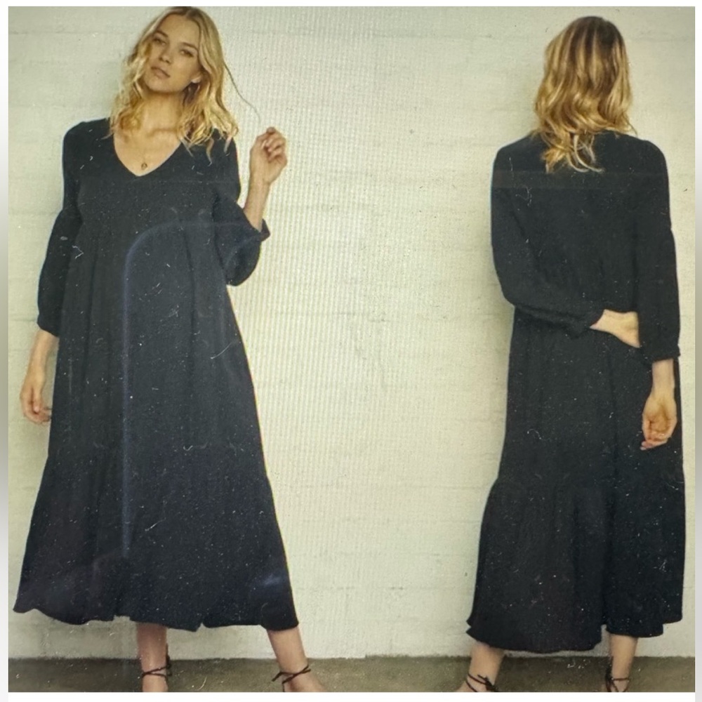 Rachel Pally Black Cotton Gauze Cecelia
Midi Dress